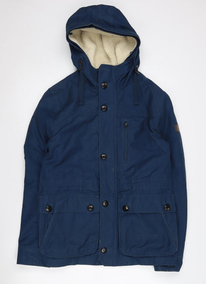 Mens UK Size S Burton Menswear Blue Parka Coat