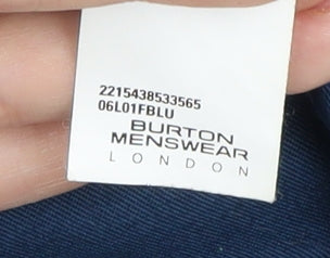 Mens UK Size S Burton Menswear Blue Parka Coat