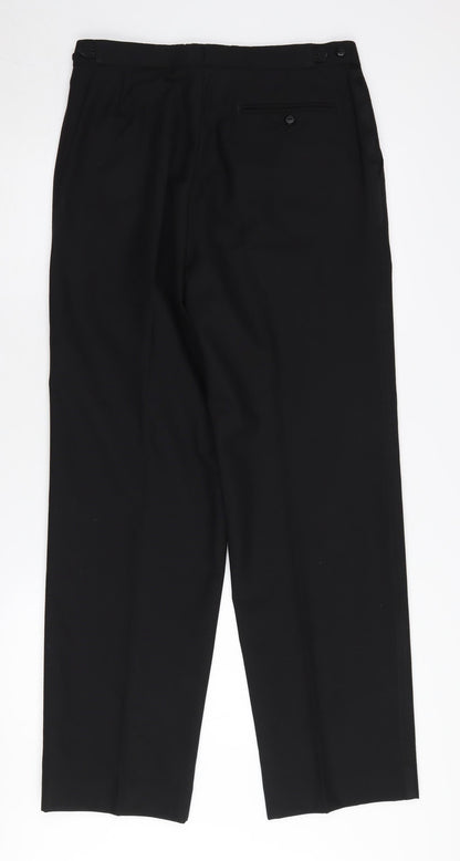 HR Men's Black Dress Pants, Size L, Formal Wear