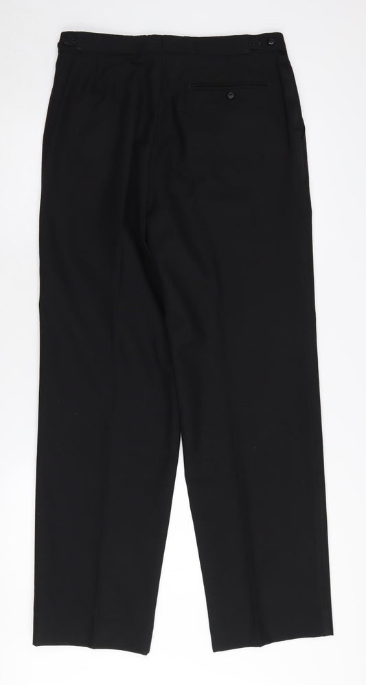 HR Men's Black Dress Pants, Size L, Formal Wear