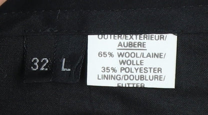 HR Men's Black Dress Pants, Size L, Formal Wear