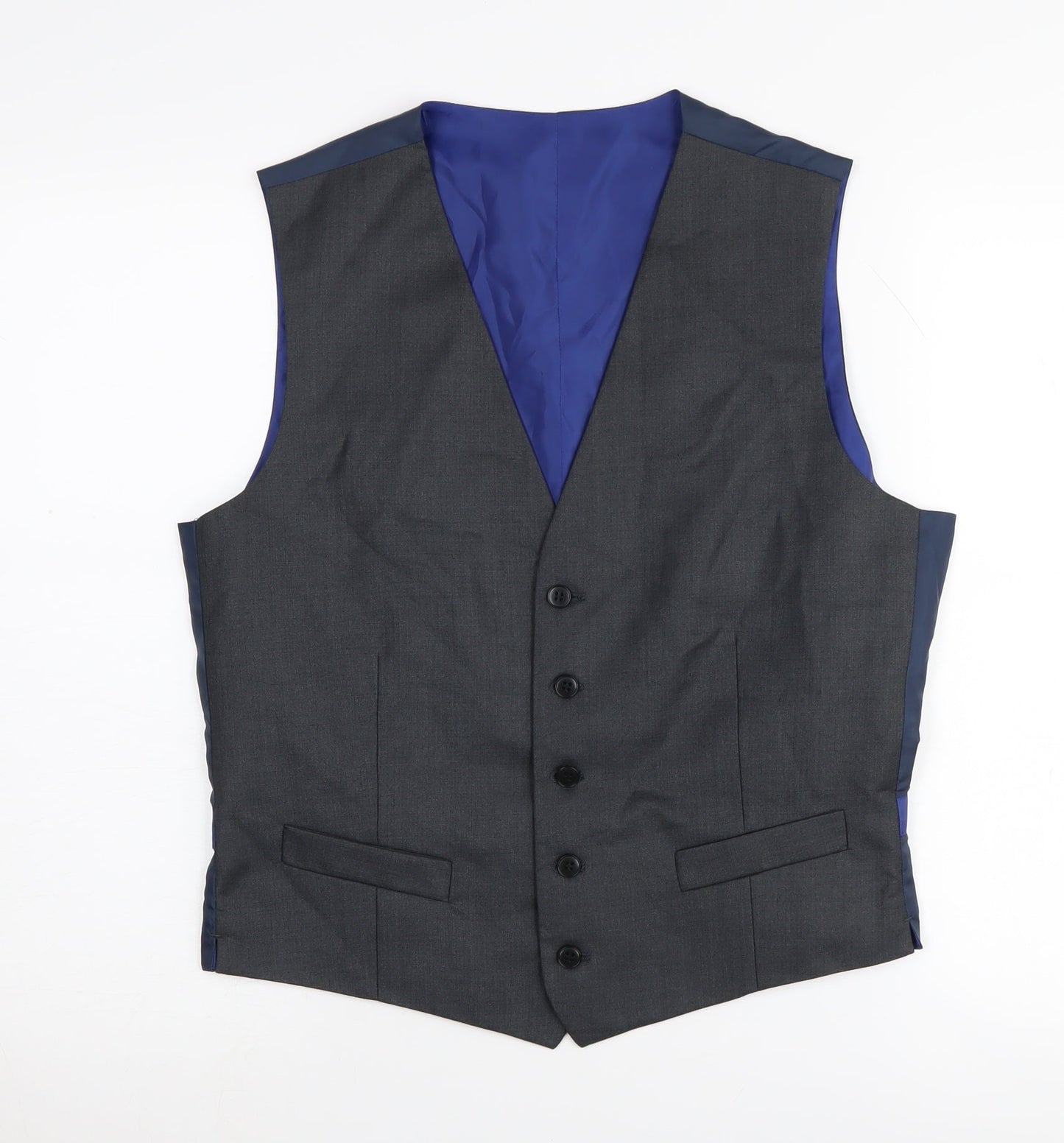 Mens UK Size 38 Marks and Spencer Regular Grey Suit Waistcoat