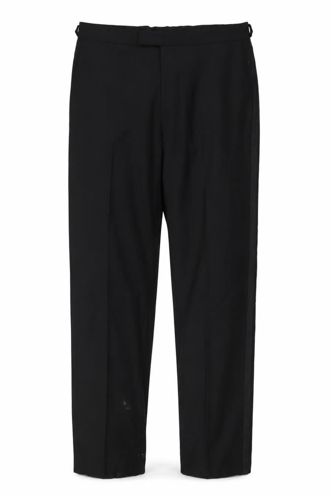 Mens UK Size 34XL Marks and Spencer Regular Fit Dress Pants Black Trousers