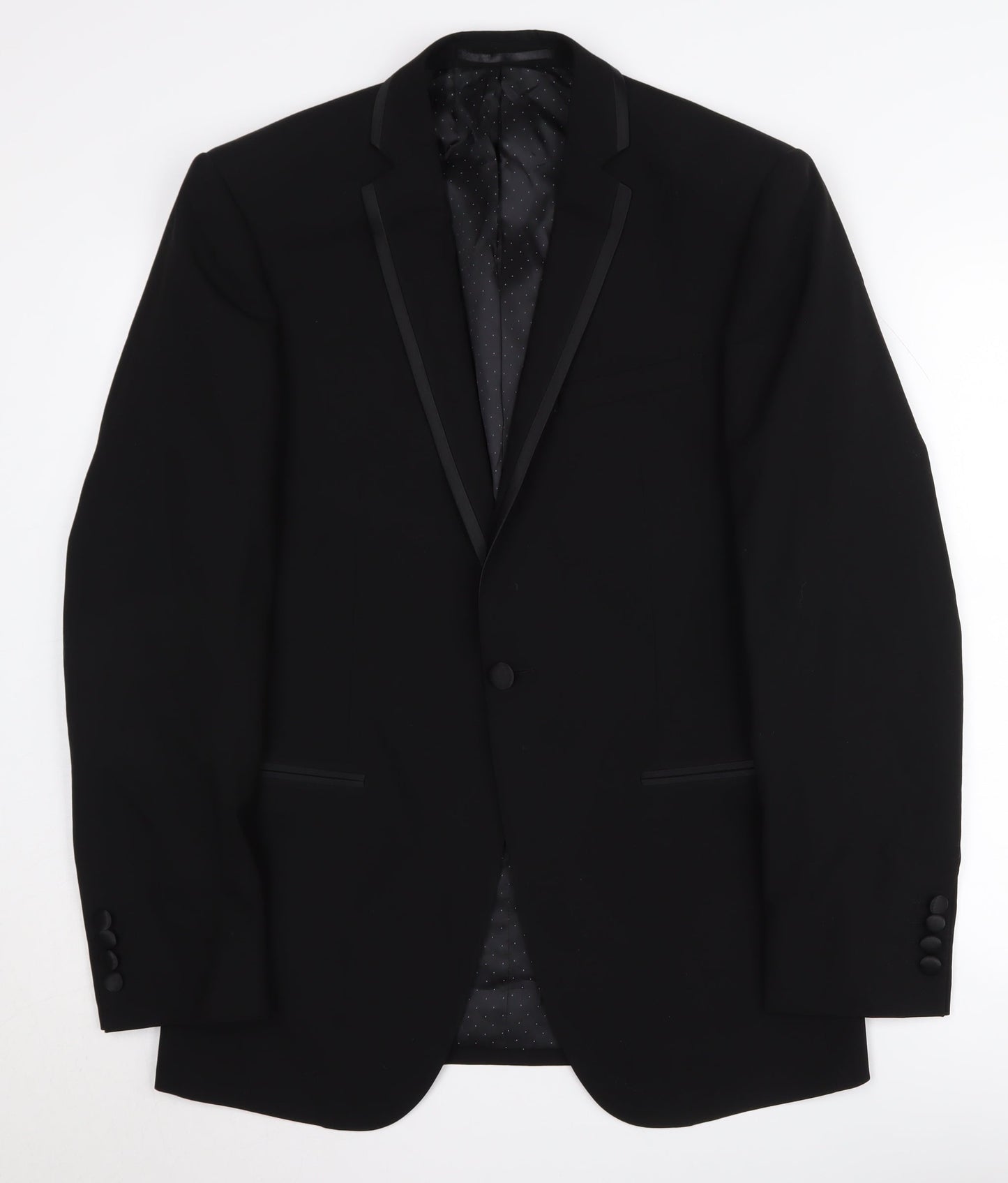 Mens UK Size 38 Moss 1851 Regular Black Suit Tuxedo