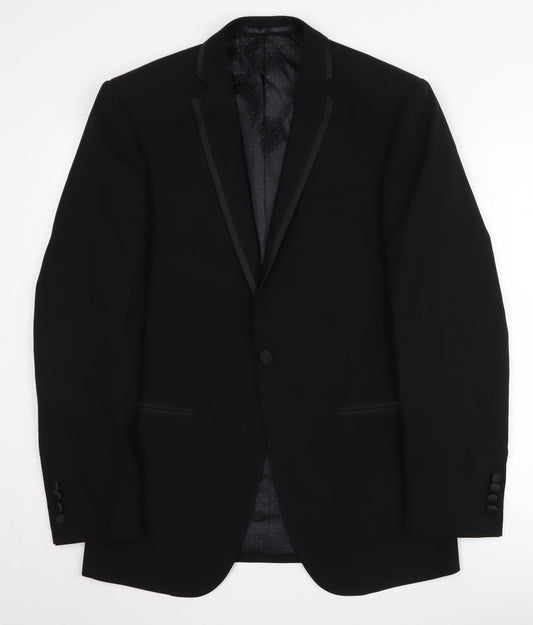 Mens UK Size 38 Moss 1851 Regular Black Suit Tuxedo