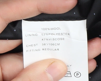 Mens UK Size 38 Moss 1851 Regular Black Suit Tuxedo