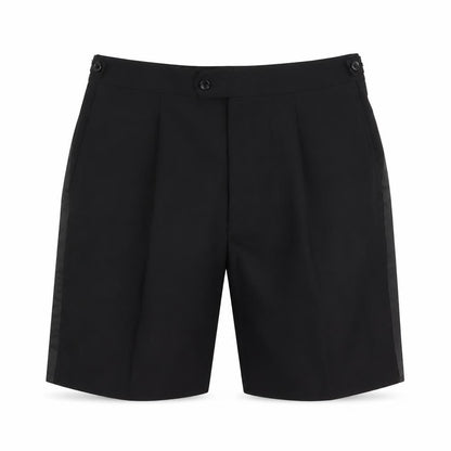 Brook Taverner Men's Black Formal Shorts, Size 36U/46