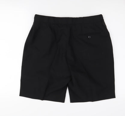 Brook Taverner Men's Black Formal Shorts, Size 36U/46