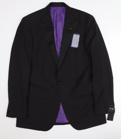 Mens UK Size 40 T.M.Lewin Regular Black Suit Tuxedo