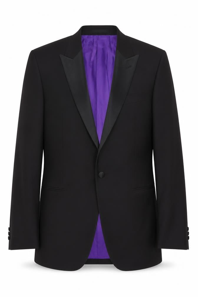 Mens UK Size 40 T.M.Lewin Regular Black Suit Tuxedo