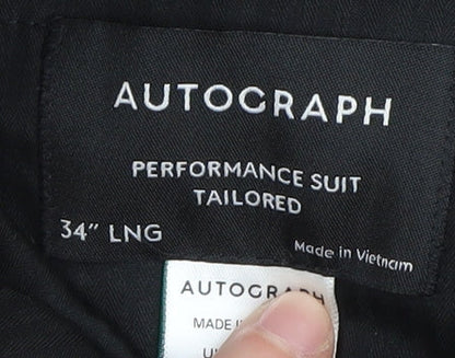 Autograph Men's Black Tailored Dress Pants, Size 34