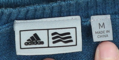 Adidas Men's Blue V-Neck Pullover Jumper M