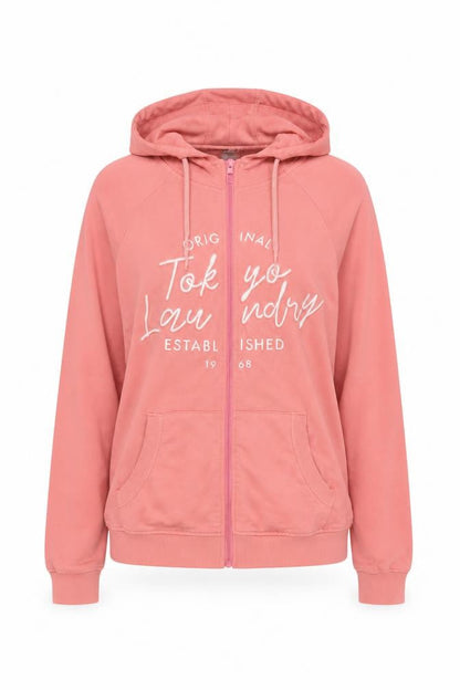 Tokyo Laundry Women's Pink Full Zip Hoodie Size 10