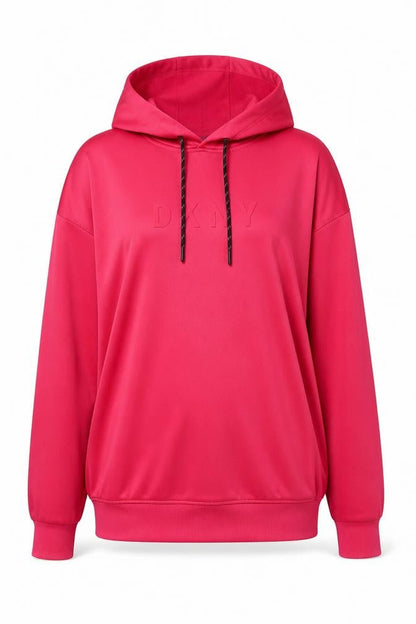 Womens UK Size L DKNY Pink Pullover Hoodie