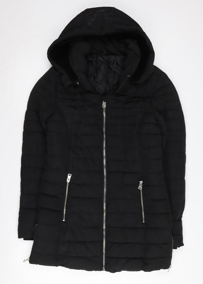 Womens UK Size 12 Golddigga Black Puffer Jacket