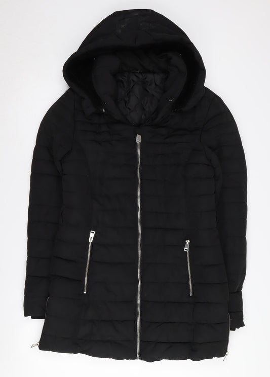 Womens UK Size 12 Golddigga Black Puffer Jacket