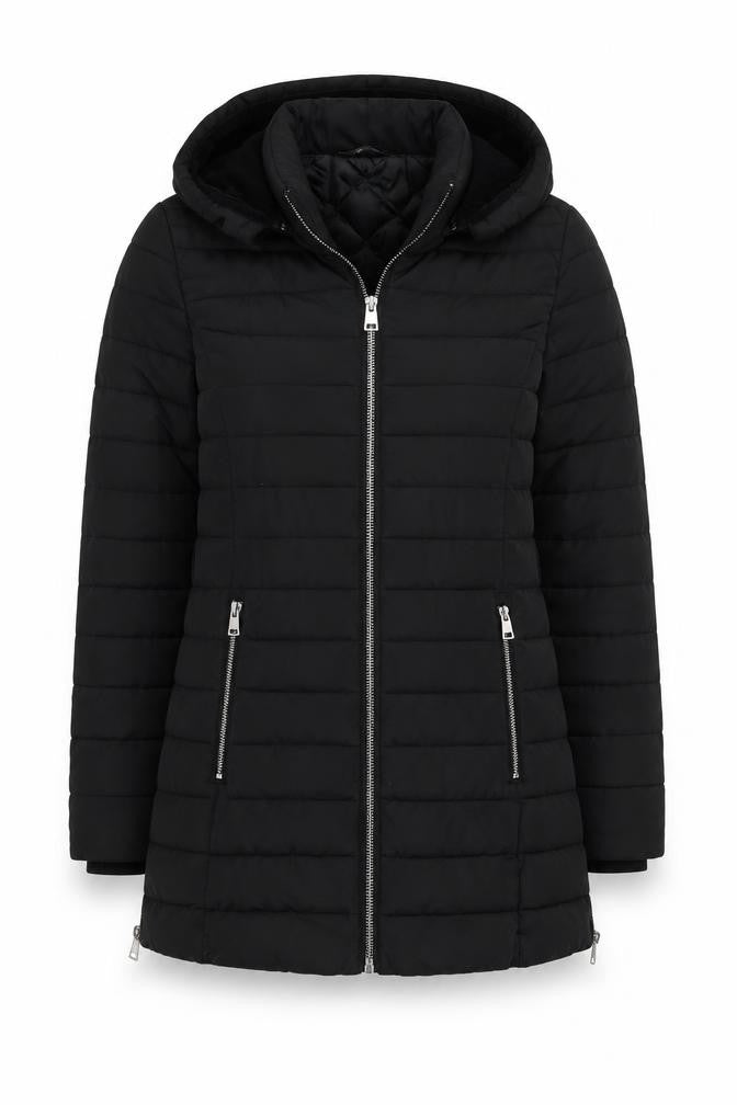 Womens UK Size 12 Golddigga Black Puffer Jacket