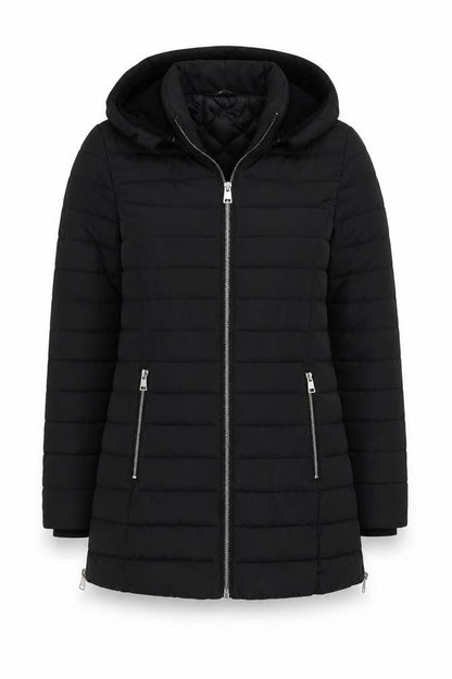 Womens UK Size 12 Golddigga Black Puffer Jacket