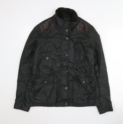 Womens UK Size 10 H&M Black Military Jacket