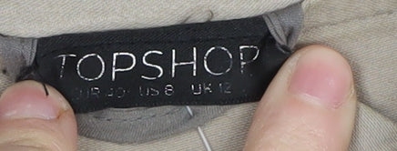 Womens UK Size 12 Topshop Beige Duffle