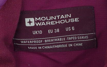 Womens UK Size 10 Mountain Warehouse Purple Anorak Coat