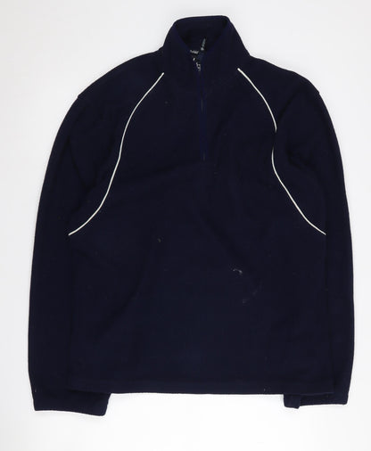 Mens UK Size M Marks and Spencer Blue 1/4 Zip Sweatshirt