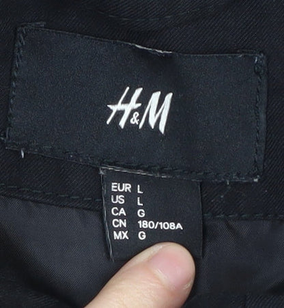Mens UK Size L H&M Black Basic Jacket