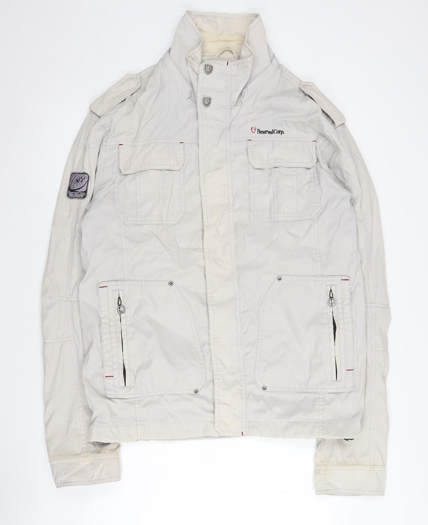 Mens UK Size L Reserved Corp Beige Basic Jacket