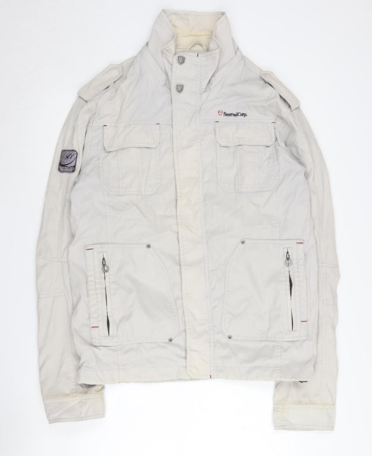 Mens UK Size L Reserved Corp Beige Basic Jacket