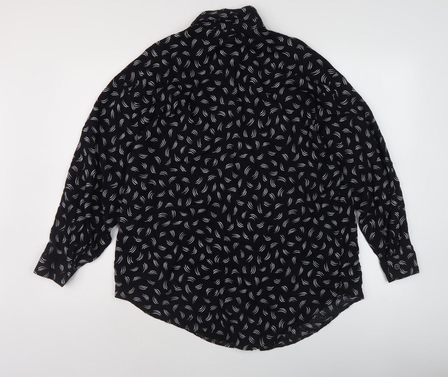 Clockhouse Women's Black Button-Up Shirt - Size 14