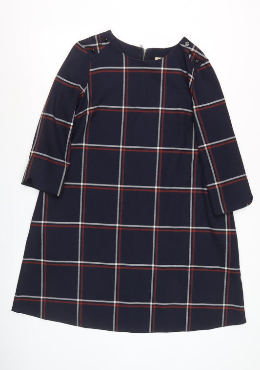 Phase Eight Women's Multicoloured Plaid Shift Dress, Size 12