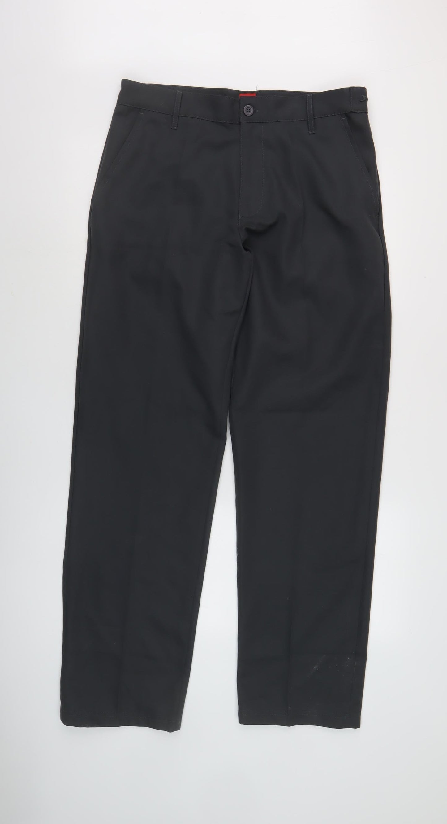 Mens UK Size 32W 31L Slazenger Classic Fit Workwear Casual Black Trousers
