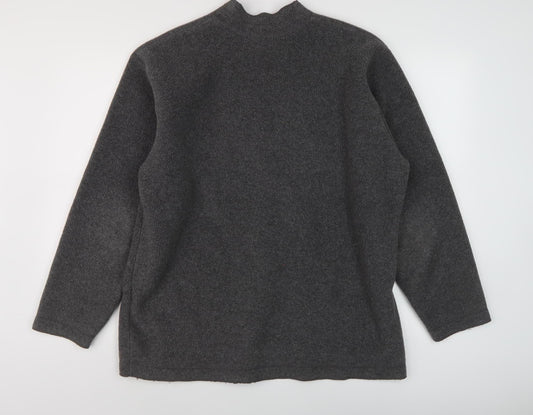 George Men's Grey Pullover Sweatshirt, Medium, Mock Neck