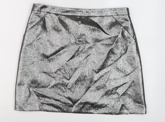 Marks and Spencer Women's Silver Pencil Skirt Size 14