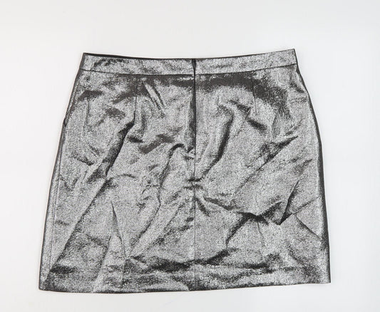 Marks and Spencer Women's Silver Pencil Skirt Size 14