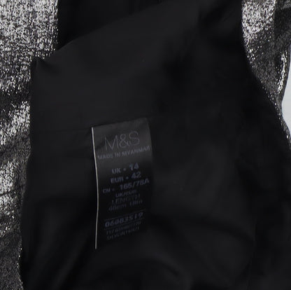 Marks and Spencer Women's Silver Pencil Skirt Size 14