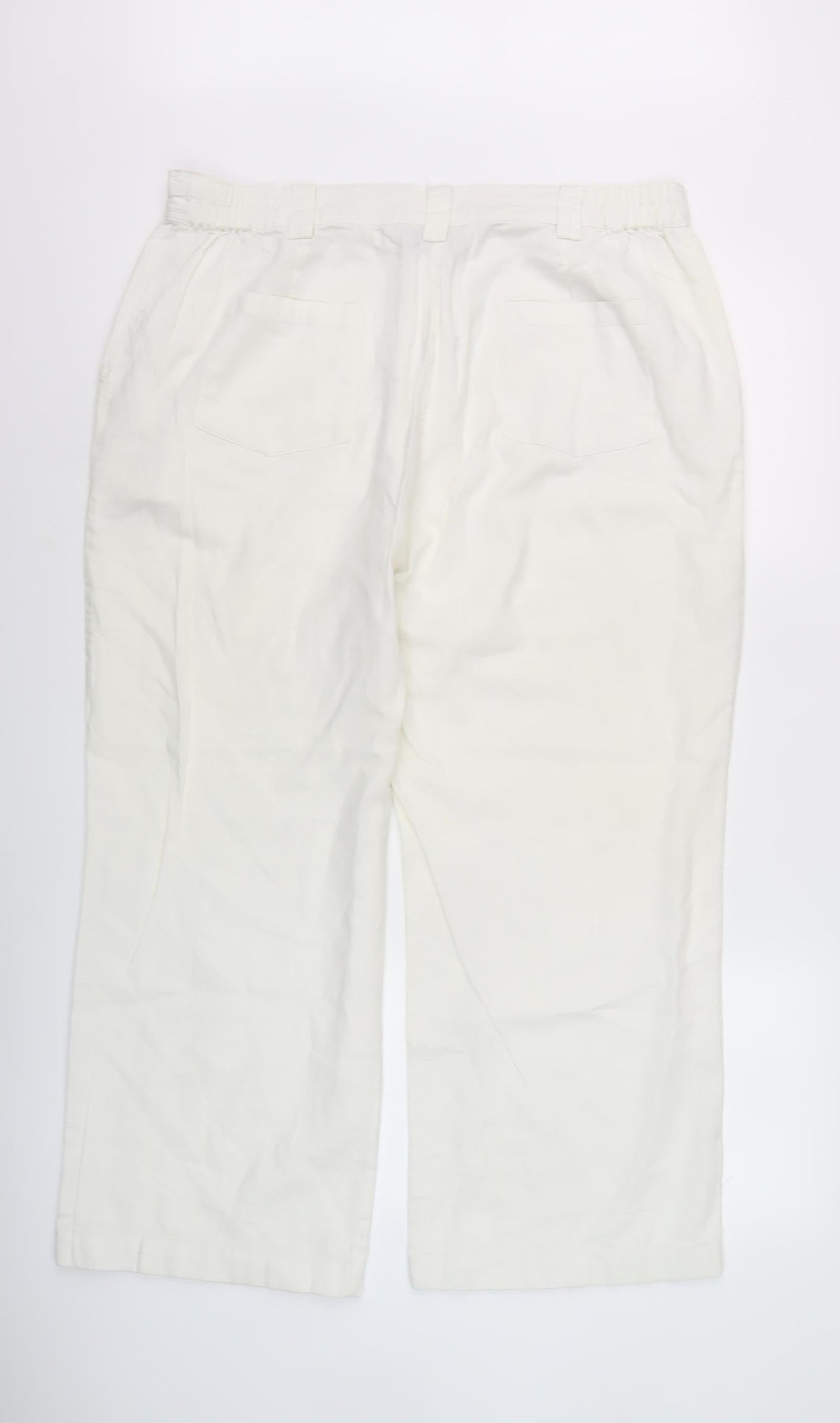 TIGI Women's Ivory Trousers with Pockets, Size 18