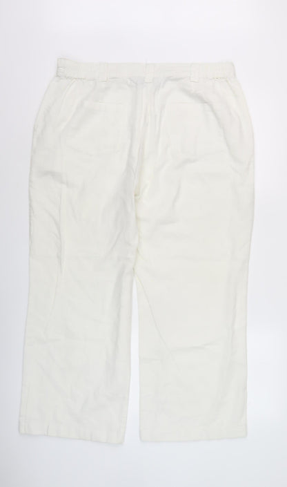 TIGI Women's Ivory Trousers with Pockets, Size 18