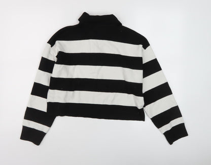 Womens UK Size XS Mango Black Pullover Jumper