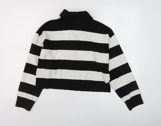Womens UK Size XS Mango Black Pullover Jumper