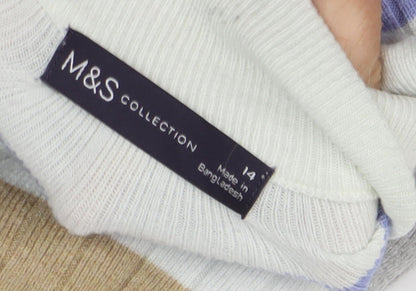 Womens UK Size 14 Marks and Spencer Multicoloured Pullover Jumper