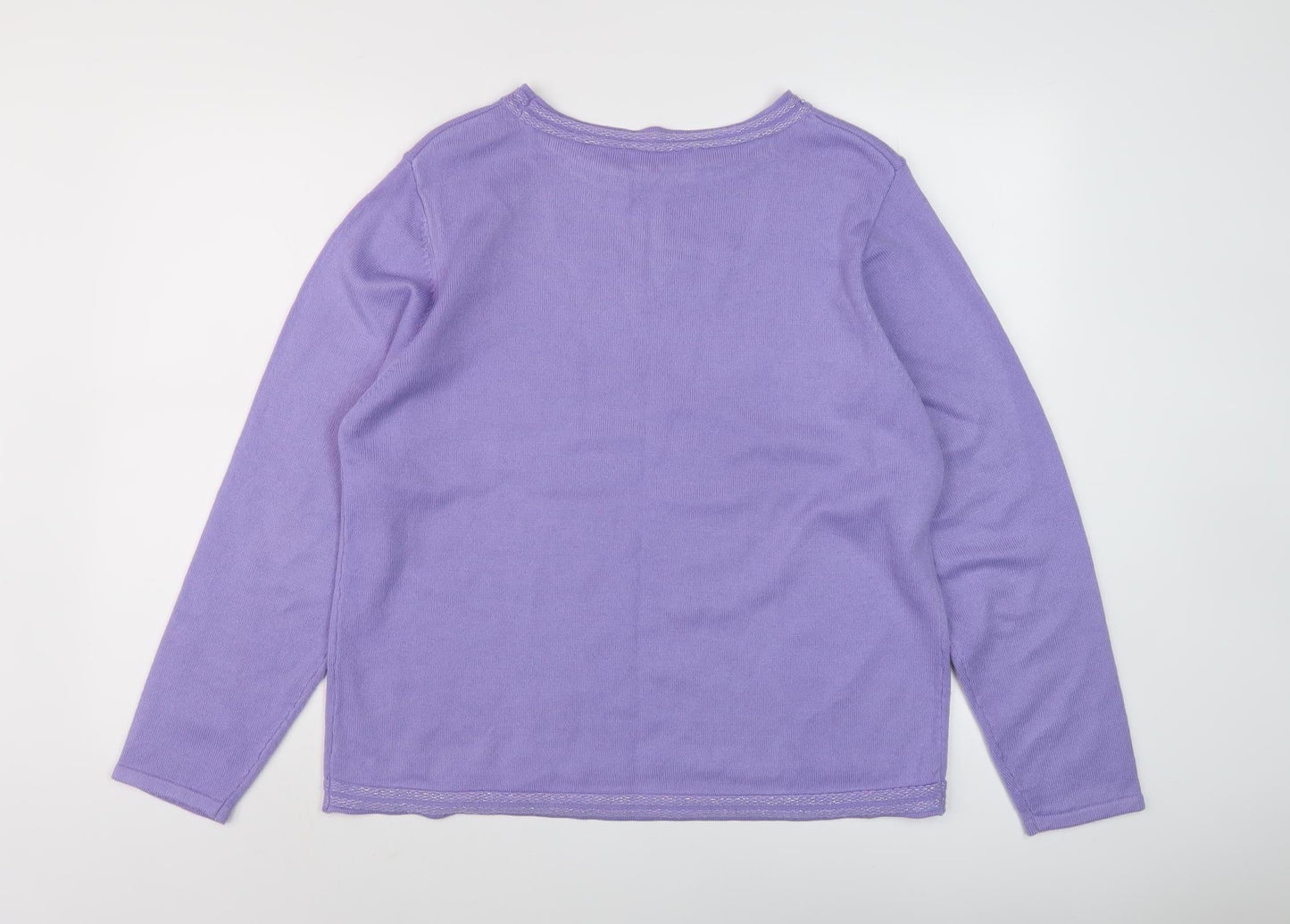 Womens UK Size 2XL Anna Rose Purple Pullover Jumper