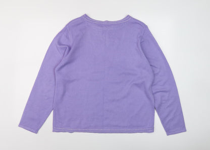 Womens UK Size 2XL Anna Rose Purple Pullover Jumper