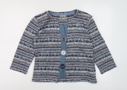 Per Una Women's Multicoloured Striped Knit Jacket M