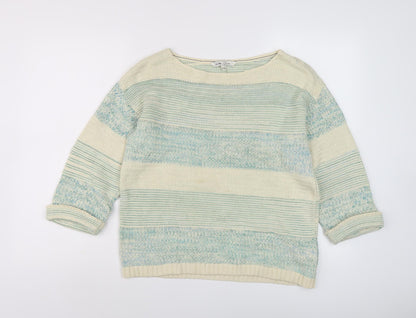 Womens UK Size 10 Fat Face Blue Pullover Jumper