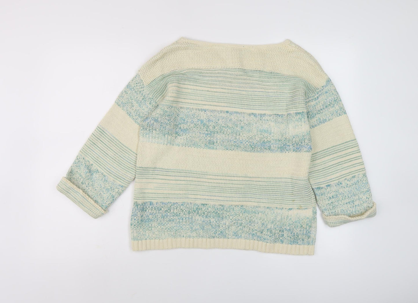 Womens UK Size 10 Fat Face Blue Pullover Jumper
