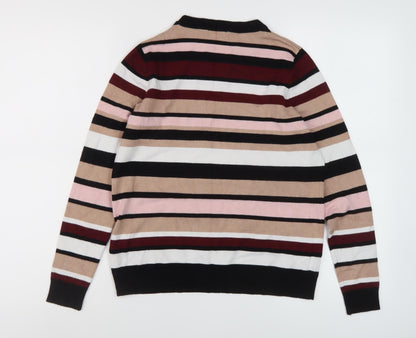 Womens UK Size 10 M&Co Multicoloured Pullover Jumper