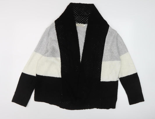 Bassini Women's Black Cardigan, Regular, Long Sleeve