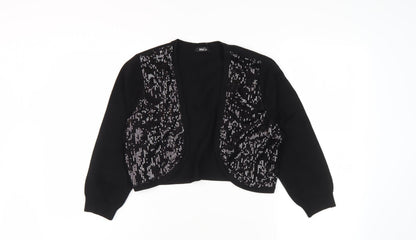 M&Co Women's Black Cardigan UK 12, Sequin Accents