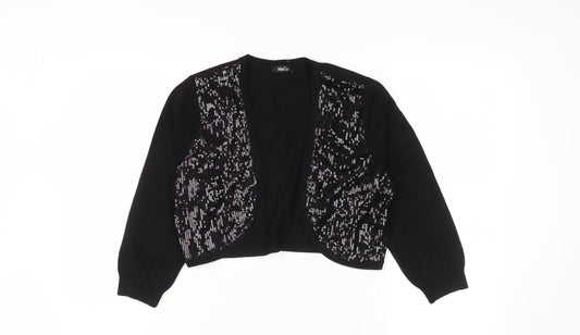 M&Co Women's Black Cardigan UK 12, Sequin Accents